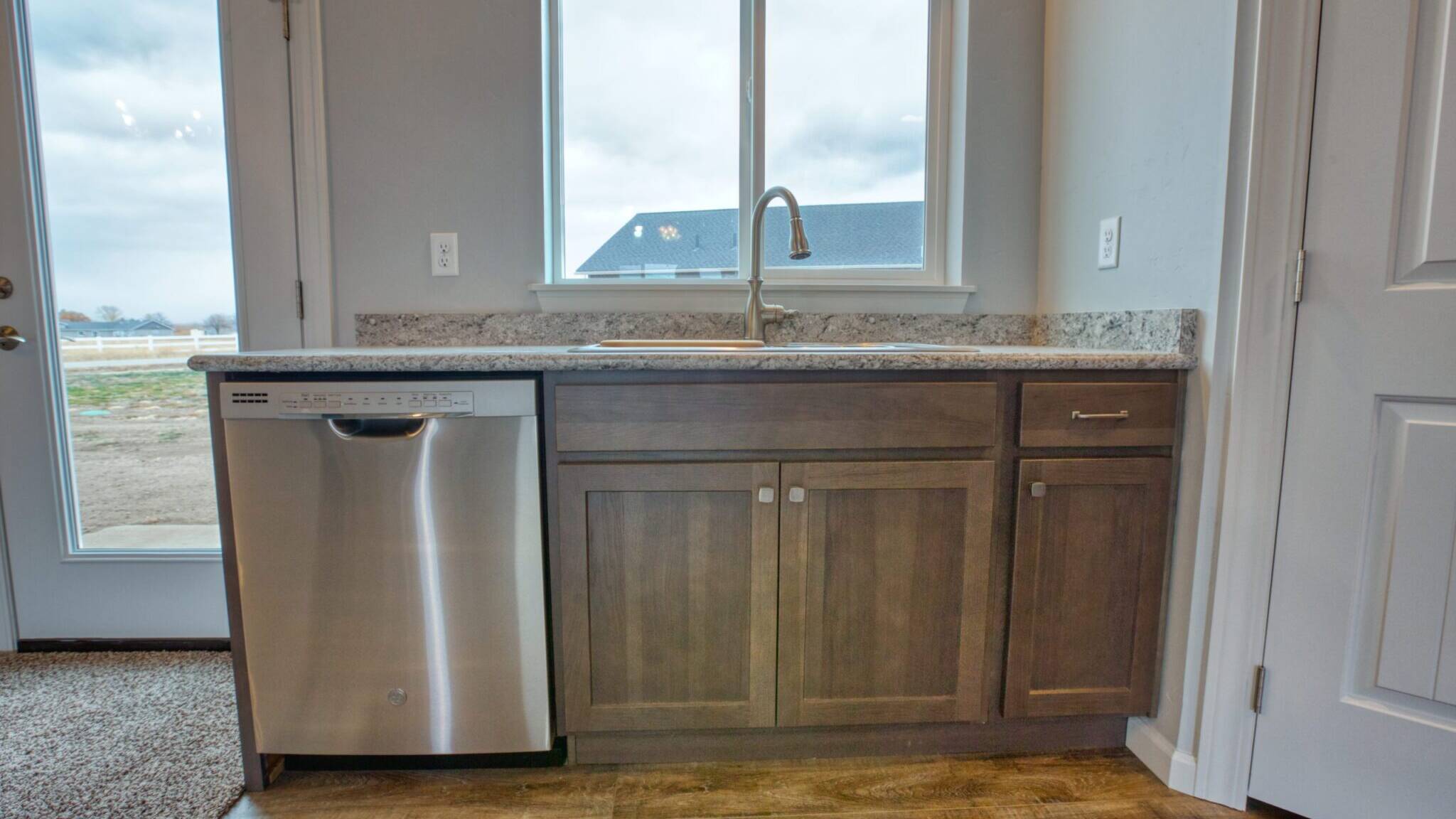 Kitchen in the Canyon Ferry model home - built by Big Sky Builders in Hamilton, MT
