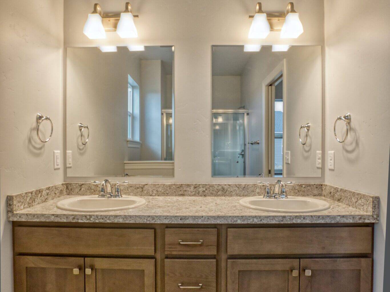 Master bathroom in the Canyon Ferry model home - built by Big Sky Builders in Hamilton, MT