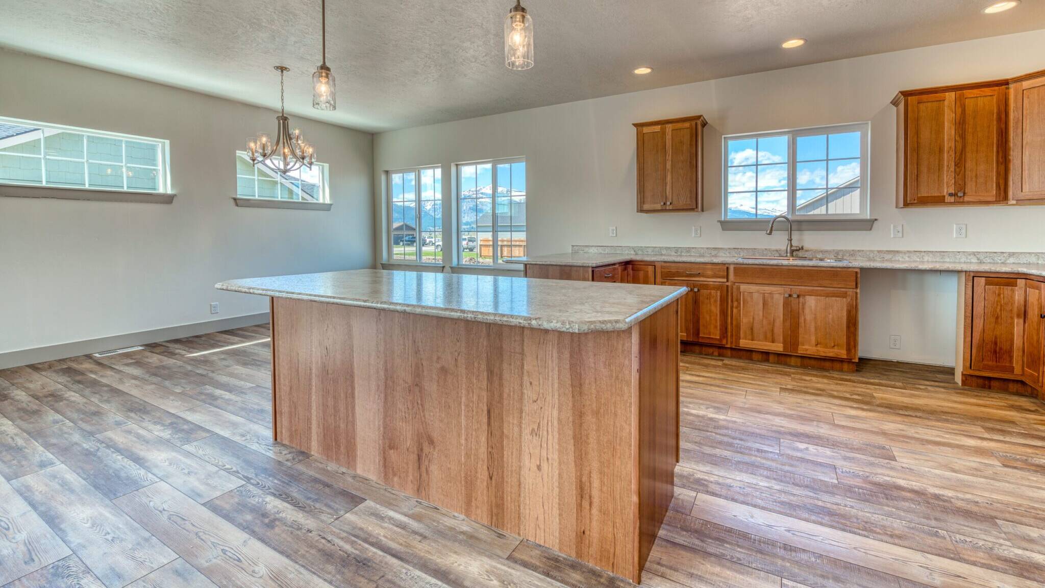 Kitchen in The Country Cottage model home - built by Big Sky Builders in Hamilton, MT
