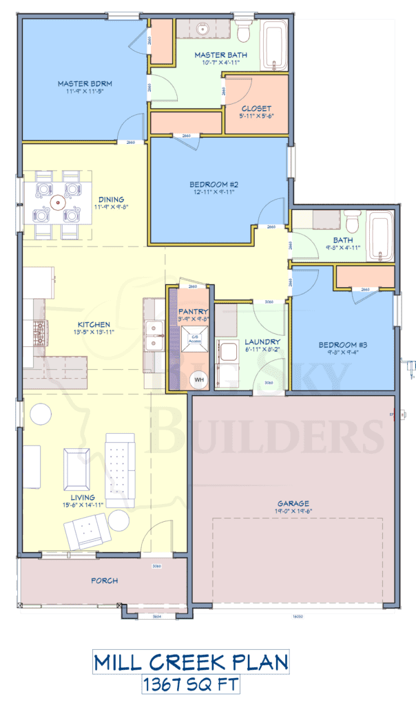 The Mill Creek Floor Plan Big Sky Builders