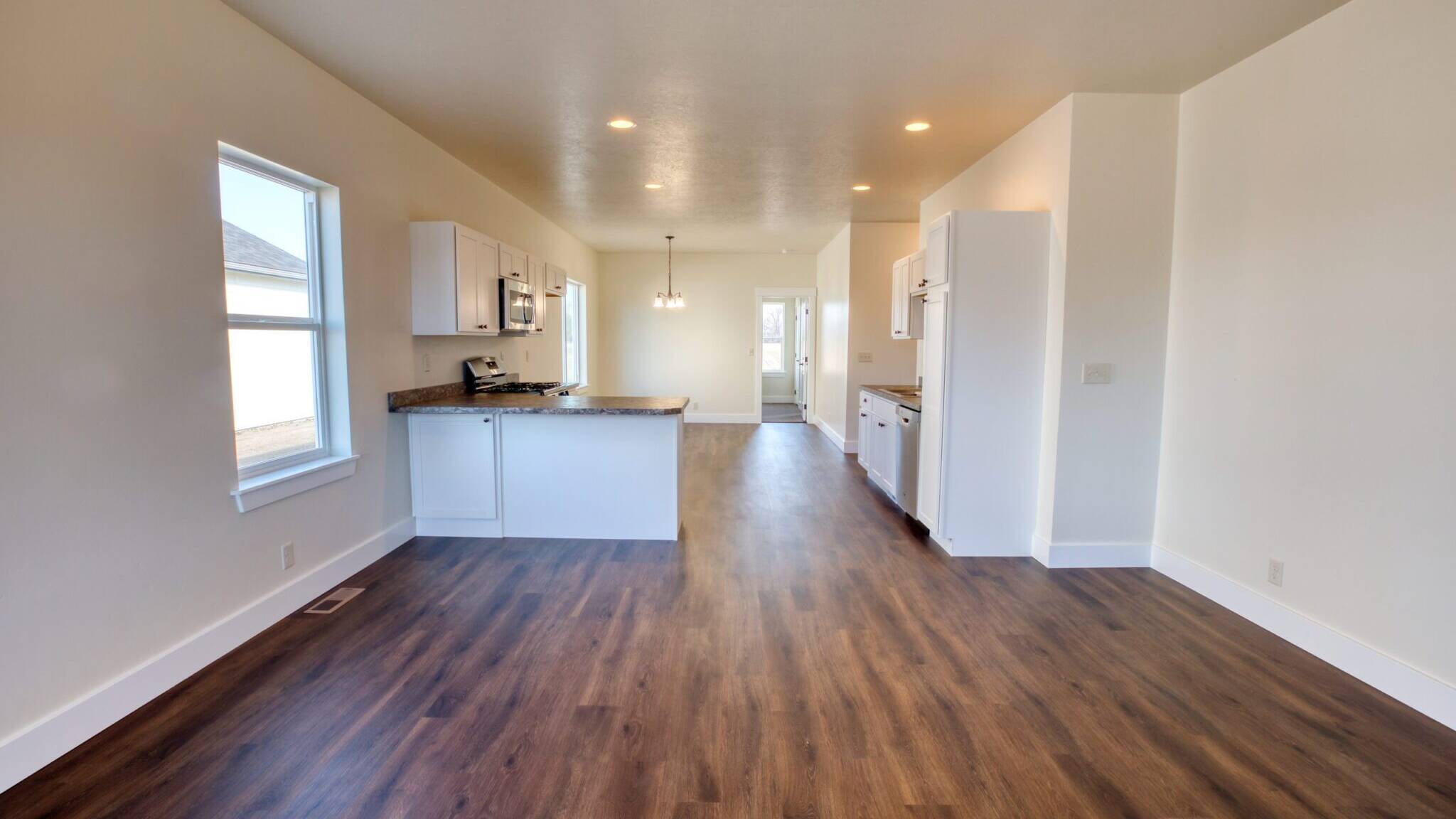 Living Room area in the Mill Creek model home - built by Big Sky Builders in Corvallis, MT
