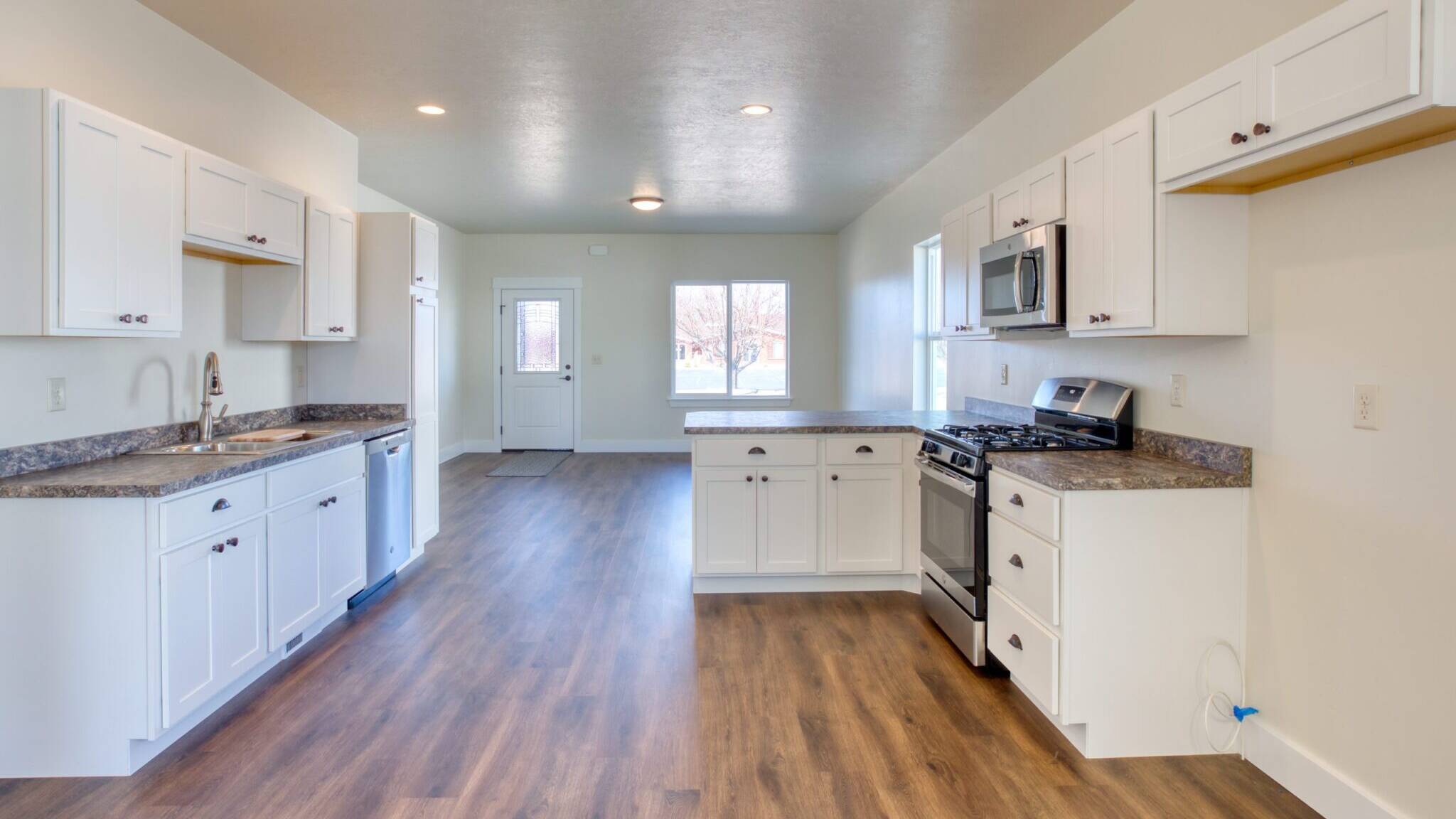 Kitchen in the Mill Creek model home - built by Big Sky Builders in Corvallis, MT