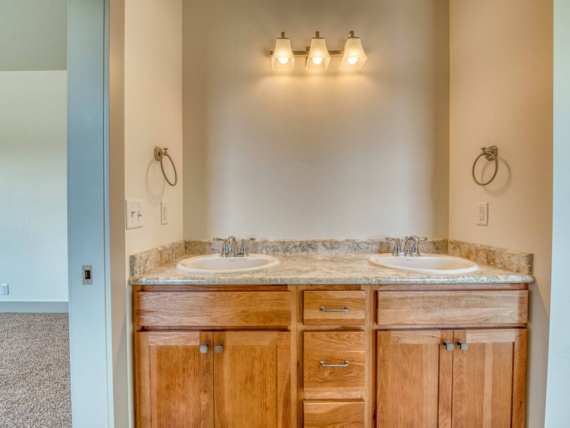 Master Bathroom in the Country Cottage model home - built by Big Sky Builders in Hamilton, MT
