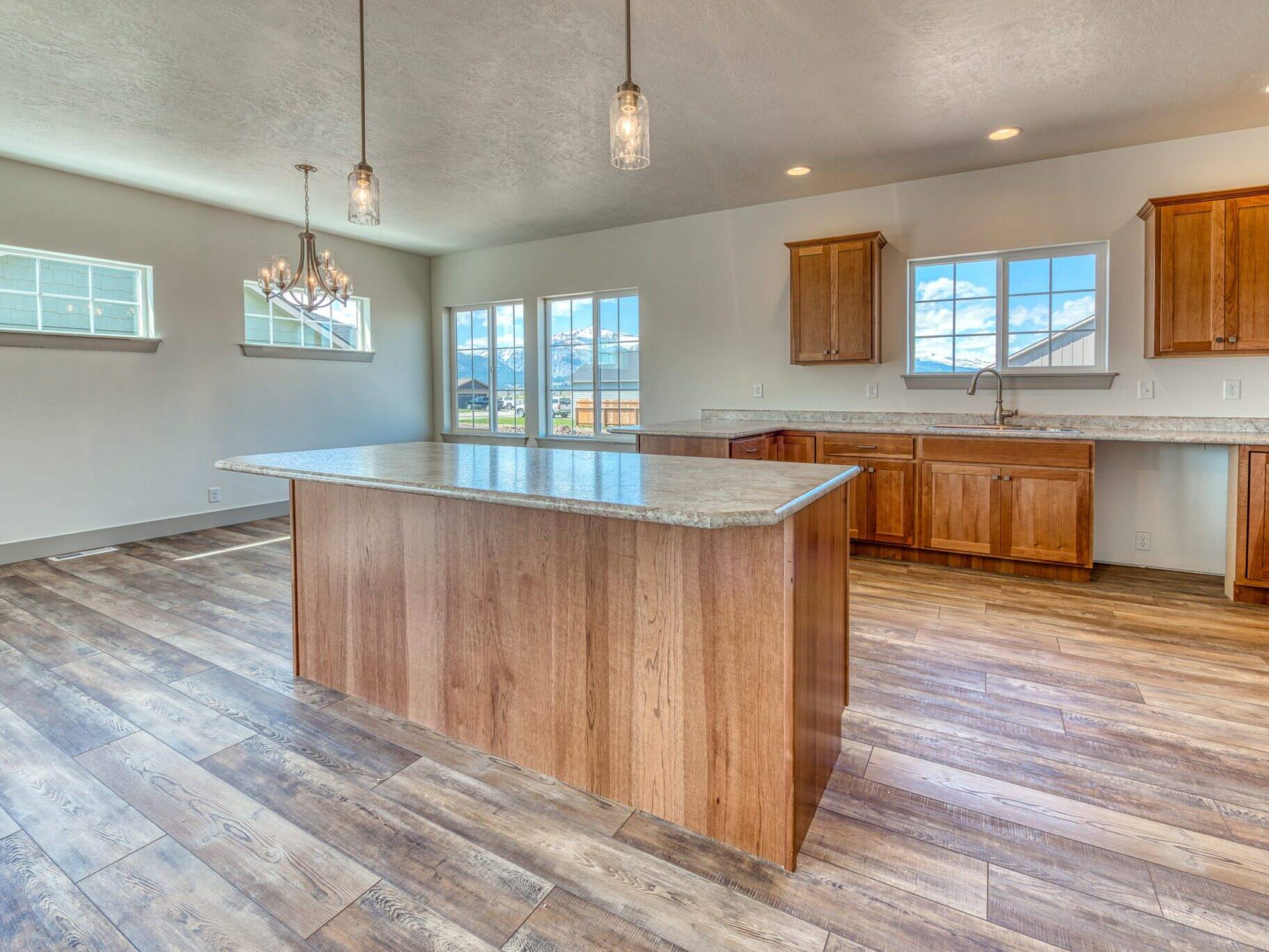 Kitchen area in the Country Cottage model home - built by Big Sky Builders in Hamilton, MT