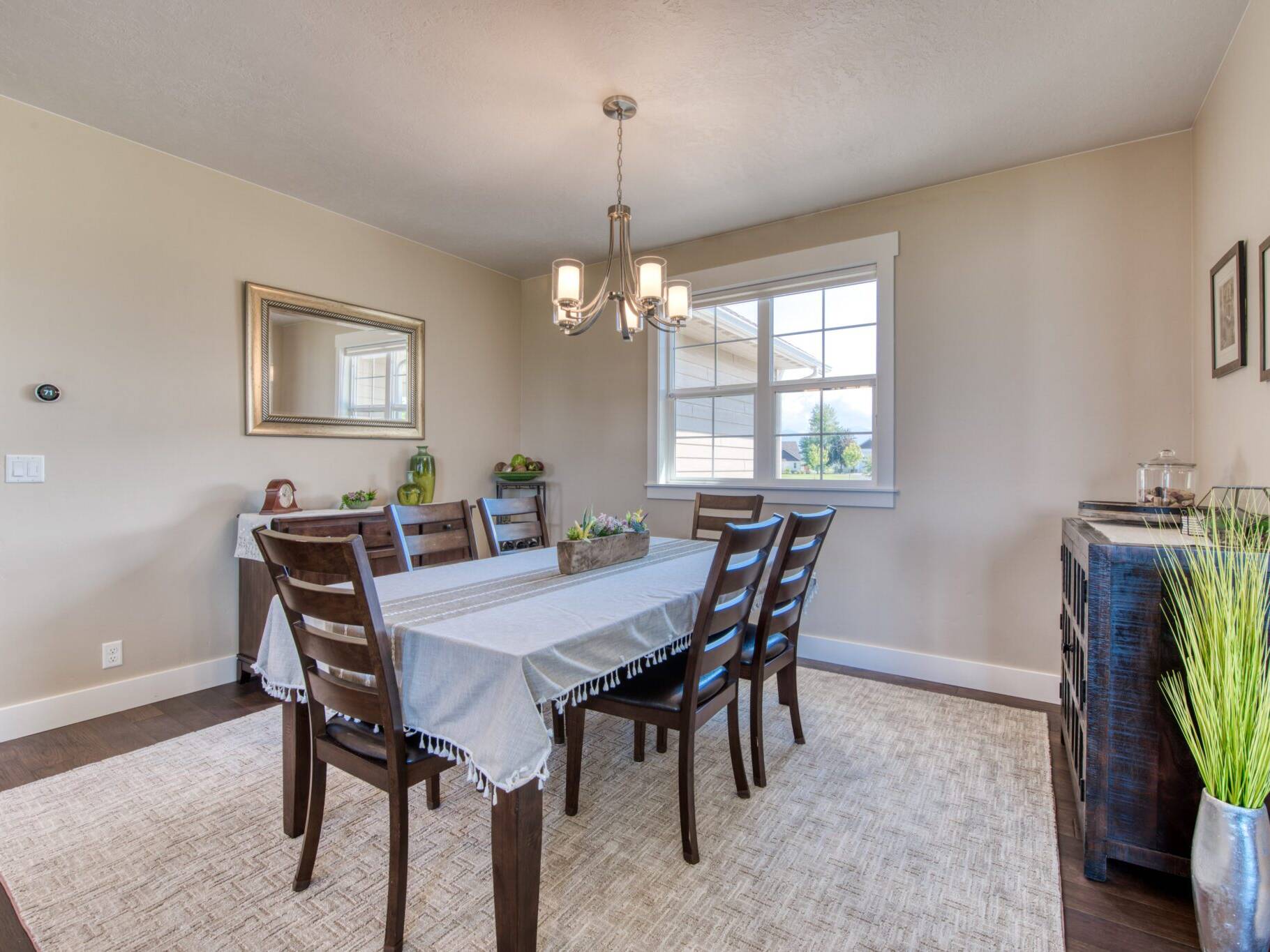Dining room in a custom home built by Big Sky Builders of Monana in Hamilton, MT