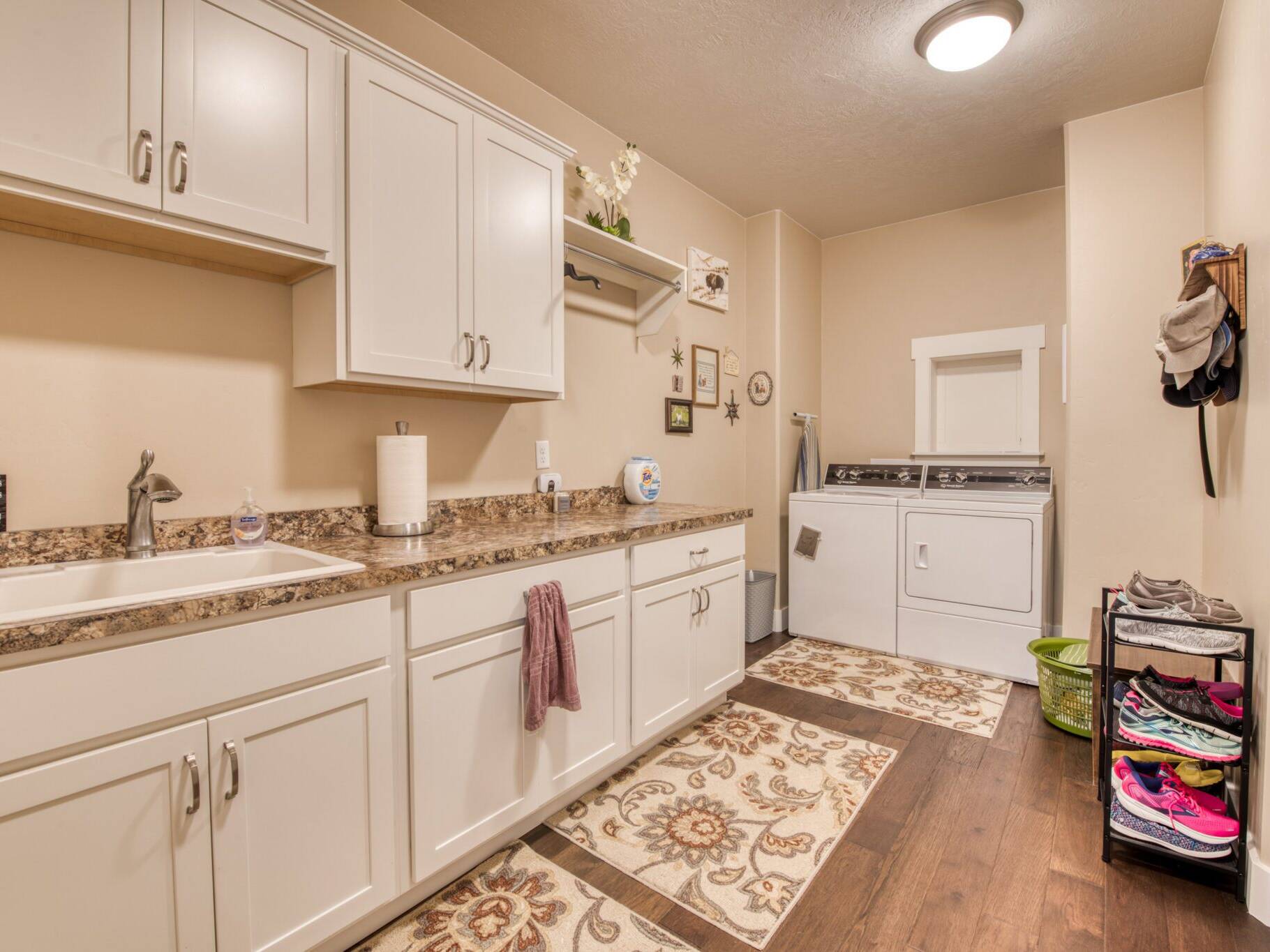 Laundry room in a custom home built by Big Sky Builders of Monana in Hamilton, MT