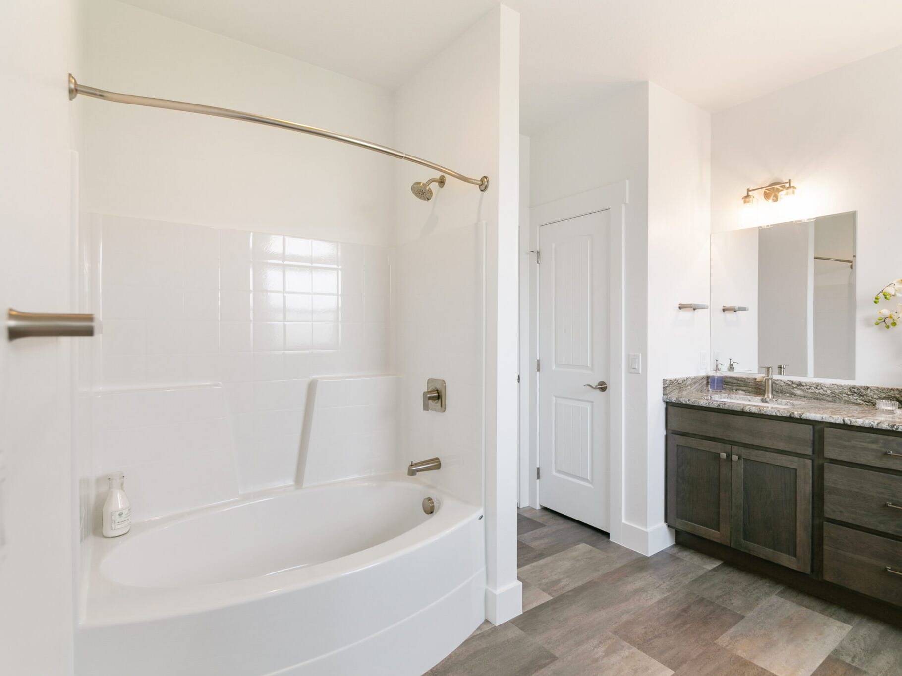 Master Bathroom in The Seeley model home - Built by Big Sky Builder in Hamilton, MT