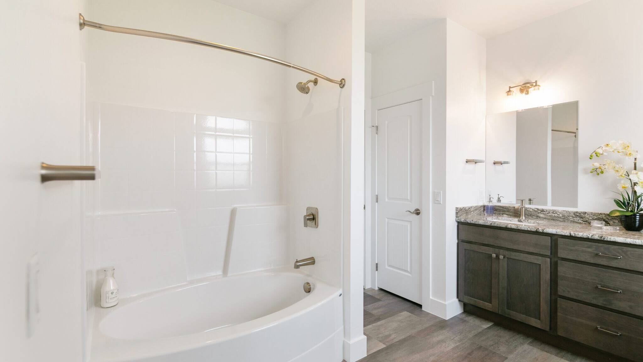 Master Bathroom in The Seeley model home - Built by Big Sky Builder in Hamilton, MT