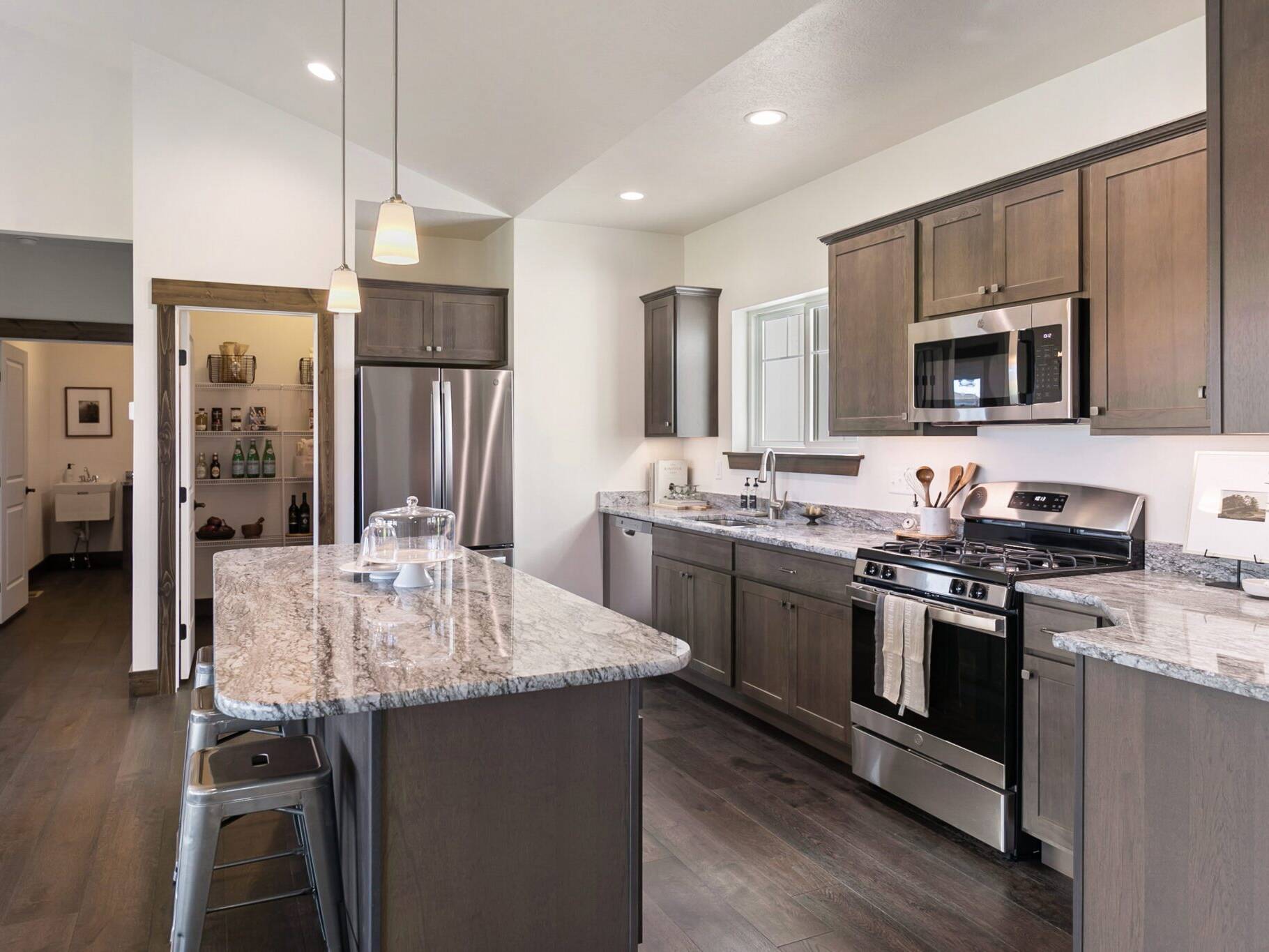 Kitchen in The Seeley model home - Built by Big Sky Builder in Hamilton, MT