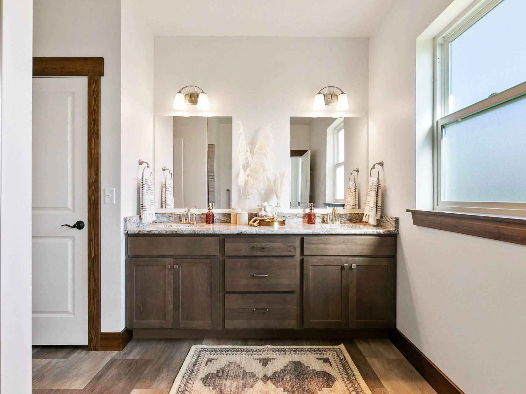 Master bathroom in The Seeley model home - Built by Big Sky Builder in Hamilton, MT