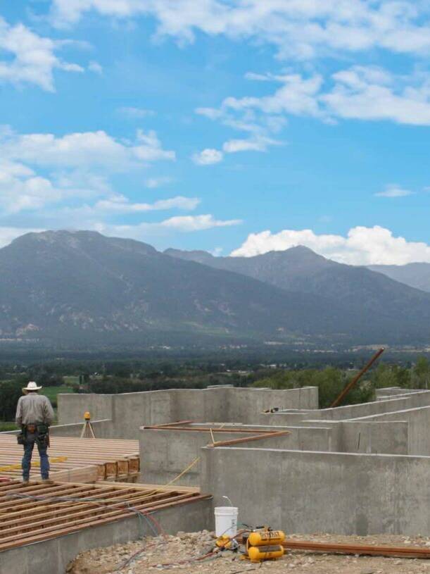 Construction of a new custom home in Hamilton MT by Big Sky Builders of Montana