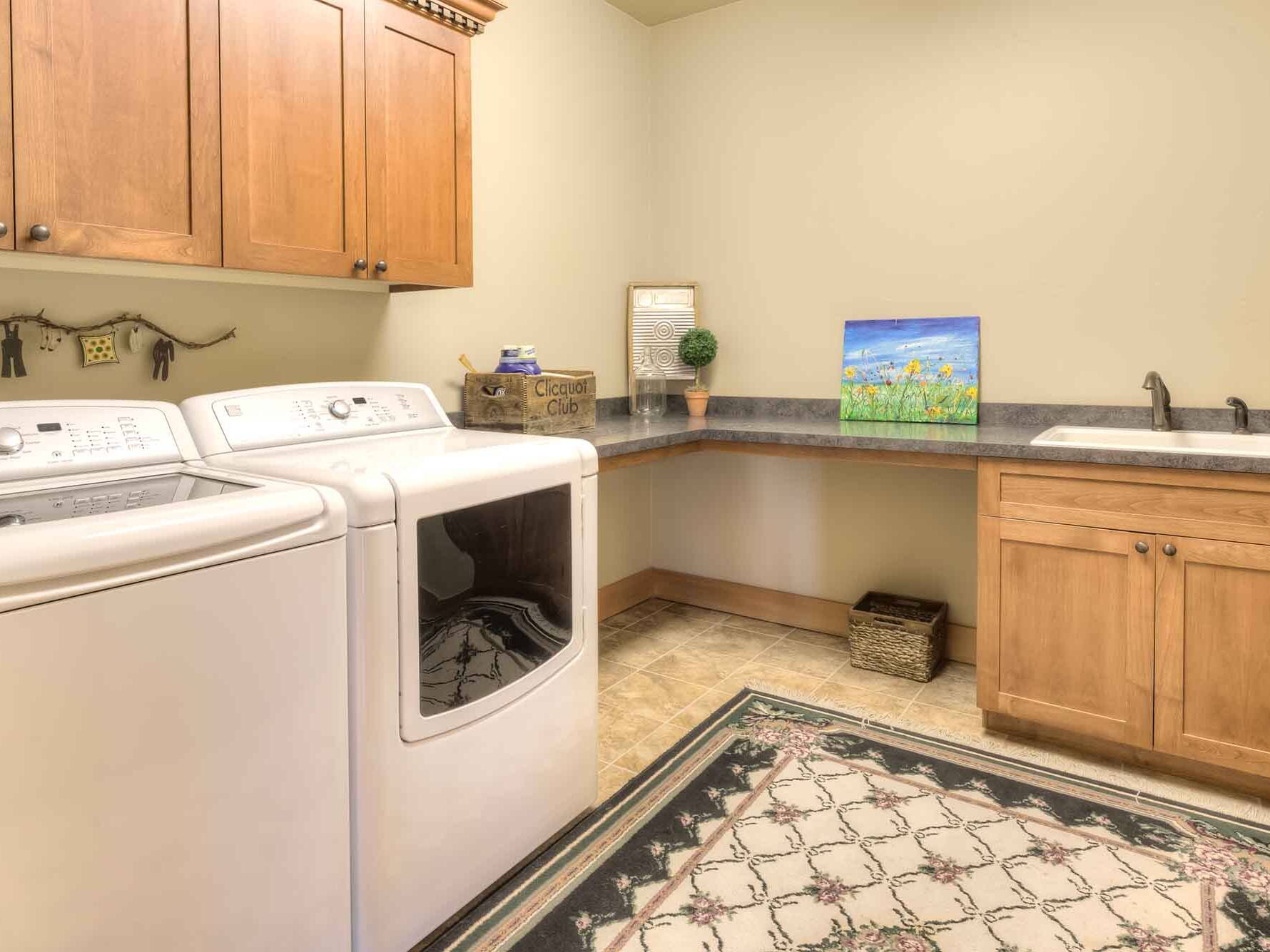 Laundry Room in a custom home built by Big Sky Builders in Hamilton, Montana