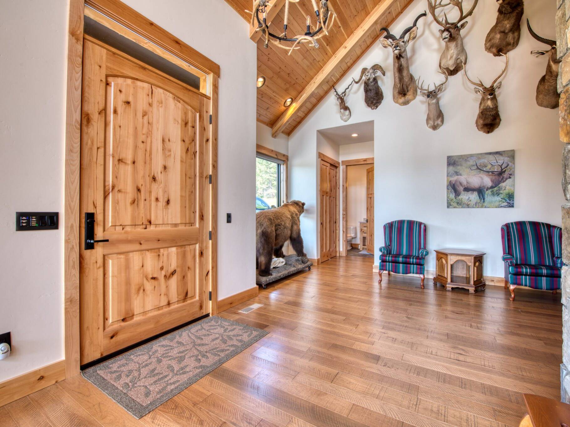 Entry foyer in a custom home built by Big Sky Builders of Monana in Florence, MT