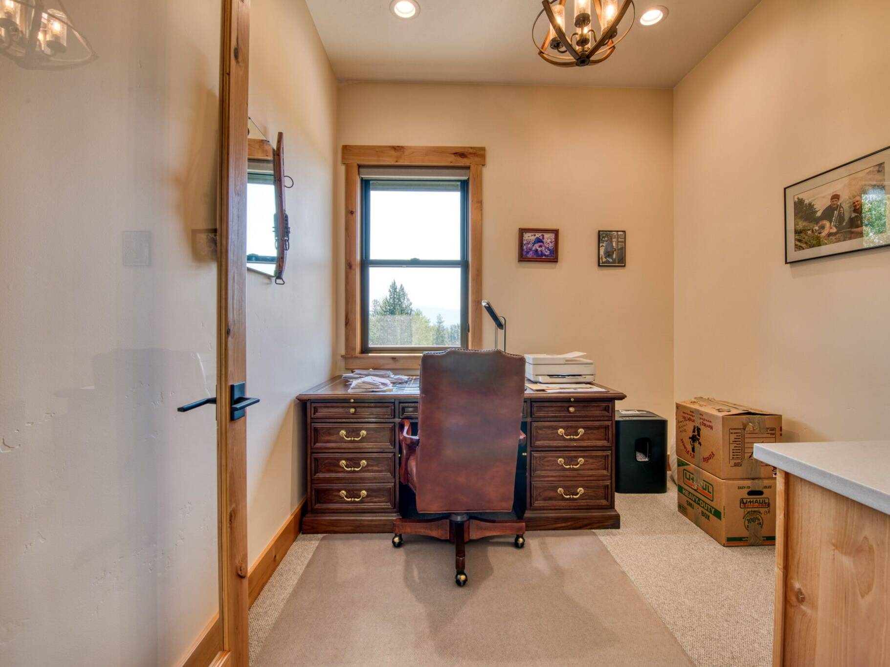 Office in a custom home built by Big Sky Builders of Monana in Florence, MT