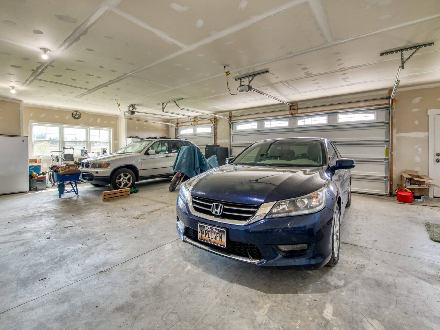 Garage in a custom home built by Big Sky Builders in Stevensville, MT
