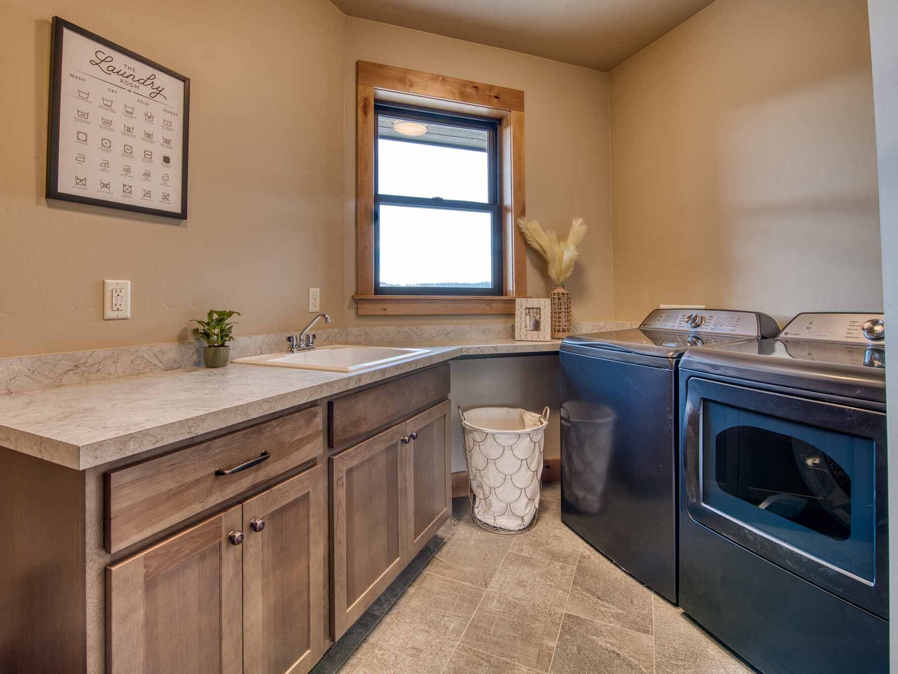 Laundry Room in a custom home built by Big Sky Builders in Stevensville, MT