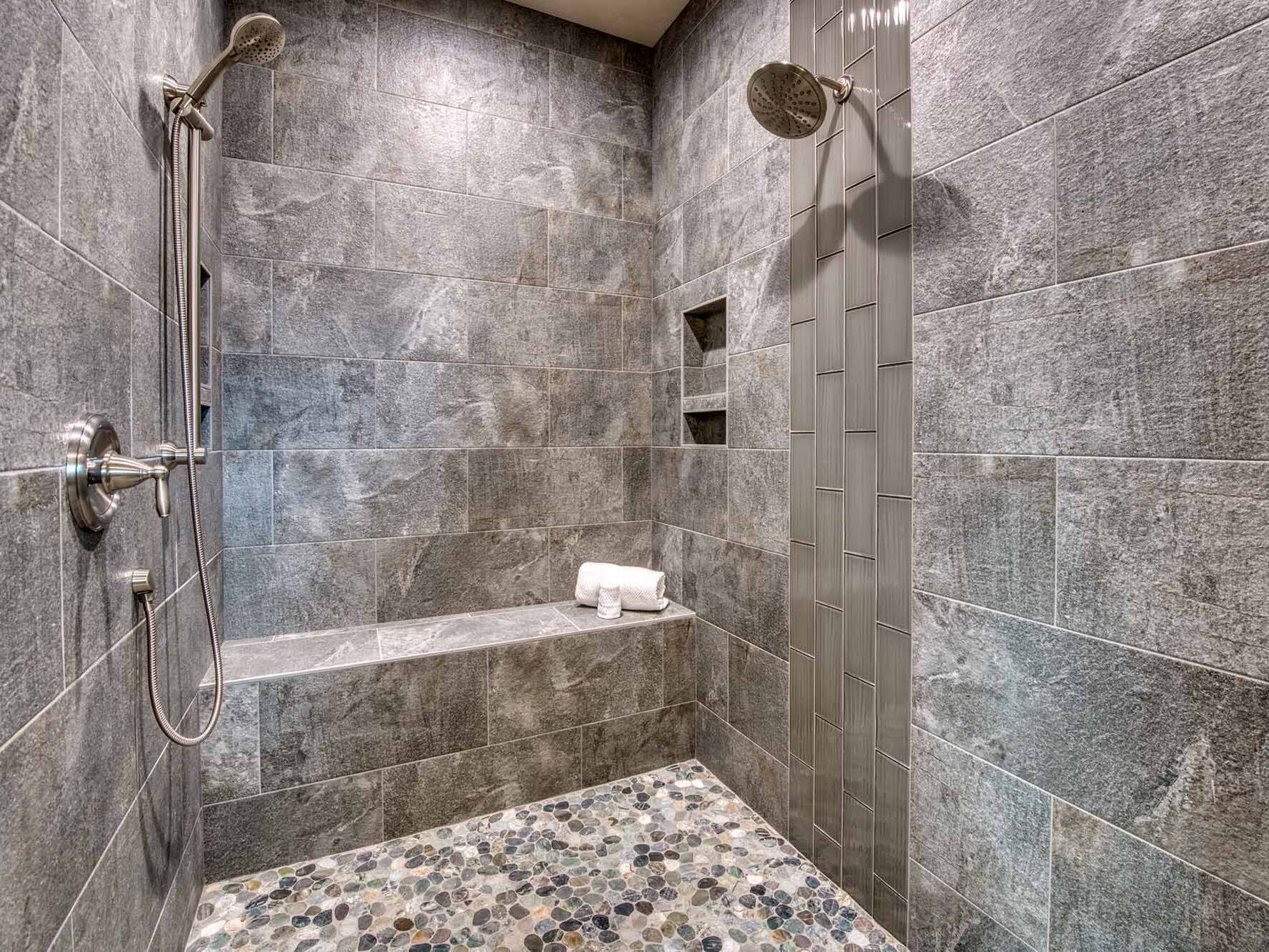 Custom Tile Master Shower in a custom home built by Big Sky Builders in Stevensville, MT